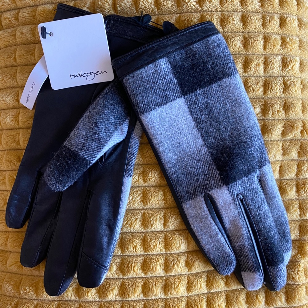 Halogen Genuine Leather Gloves